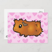 Cavia Pig Love Briefkaart (Voorkant / Achterkant)
