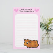 Cavia Pig Love Briefpapier (Staand voorkant)