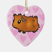 Cavia Pig Love Keramisch Ornament (Rechts)