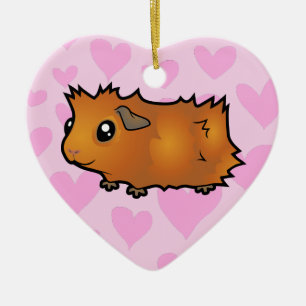 Cavia Pig Love Keramisch Ornament