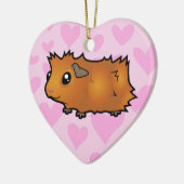 Cavia Pig Love Keramisch Ornament (Links)