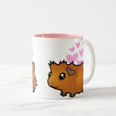 Cavia Pig Love Tweekleurige Koffiemok (Voorkant rechts)