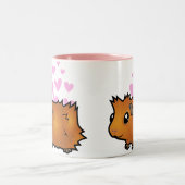 Cavia Pig Love Tweekleurige Koffiemok (Center)