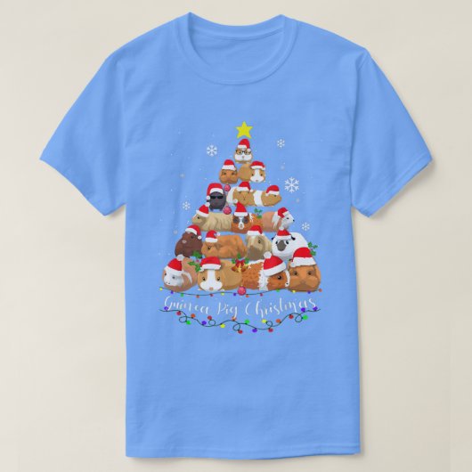 Cavia Pig Ornament kerstboom Funny Kerstmis T-shirt (Design voorkant)
