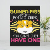 Cavia Pig Potato Chip Funny Pet Owner Gift Ideeën Menu (Staand voorkant)