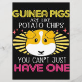 Cavia Pig Potato Chip Funny Pet Owner Gift Ideeën Menu (Voorkant)