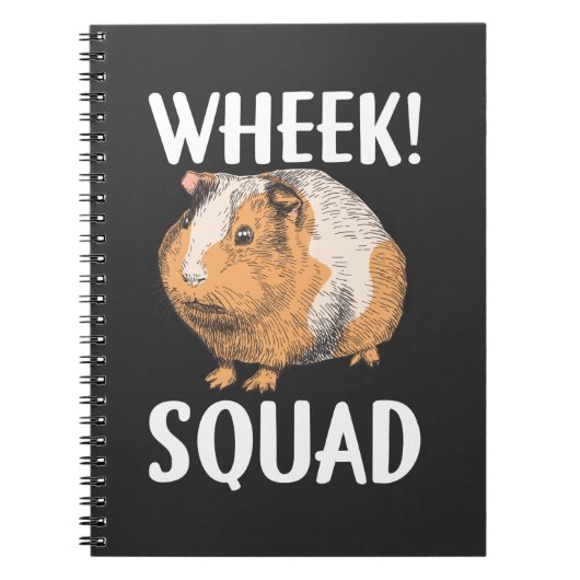 Cavia Pig Squad Funny Wheek Animal Notitieboek (Voorkant)