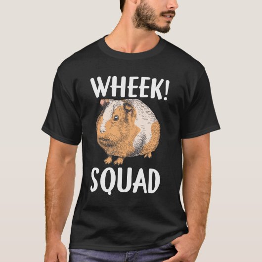 Cavia Pig Squad Funny Wheek Animal T-shirt (Voorkant)