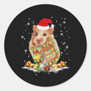 Cavia Pig Tree Kerstmis Dierengeschenken Ronde Sticker