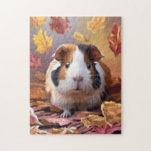 Cavia Pig & Vallende herfst bladeren Legpuzzel