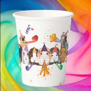 Cavia Pig Verjaardag Papier Cups Papieren Bekers