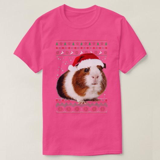 Cavia Pigne Kerstmis Pj Costume Pajama Guinee Pig T-shirt (Design voorkant)