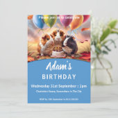 Cavia Pigs Birthday Kaart (Staand voorkant)