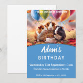 Cavia Pigs Birthday Kaart (Voorkant / Achterkant)
