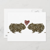 Cavia Pigs in Love Briefkaart (Voorkant / Achterkant)
