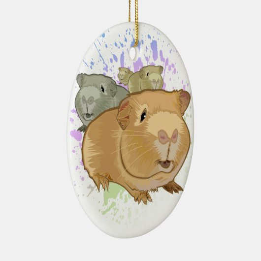 Cavia Pigs Keramisch Ornament (Rechts)