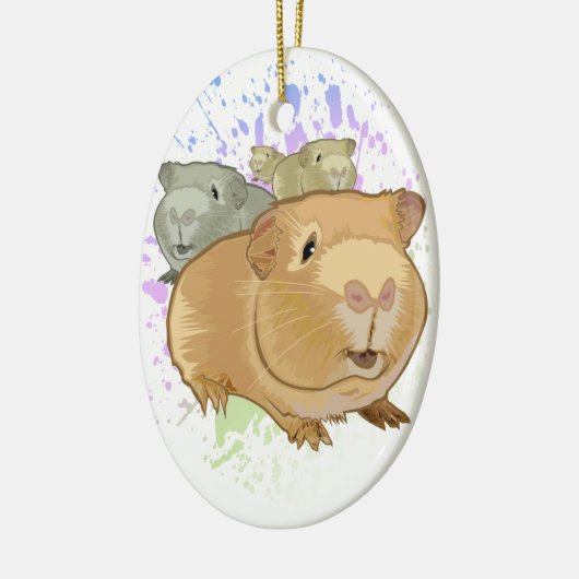 Cavia Pigs Keramisch Ornament (Links)