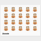 Cavia Pumpkin Zoete Dieren Gelukkig Halloween S Vierkante Sticker (Vel)