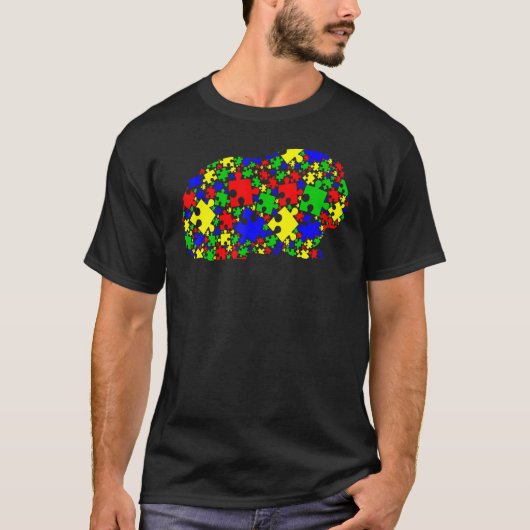Cavia Puzzel Dieren  Autisme Bewustzijn T-shirt (Voorkant)