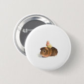 cavia ' s en gele vogel ronde button 5,7 cm (Voorkant /achterkant)