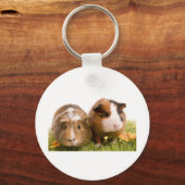 cavia ' s op een gras sleutelhanger (Voorkant)