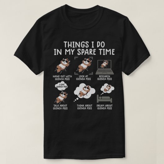 cavia ' s shirt srcastische humor guinee (Design voorkant)