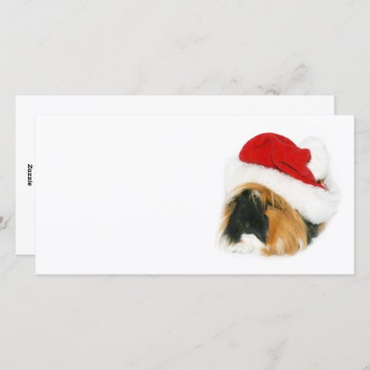 Cavia Santa Feestdagenkaart (Voorkant / Achterkant)