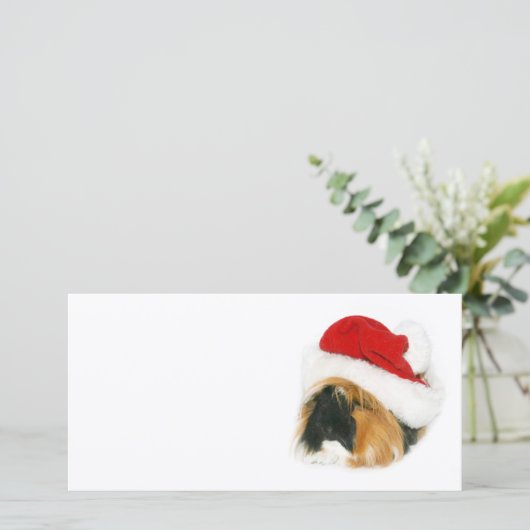 Cavia Santa Feestdagenkaart (Staand voorkant)