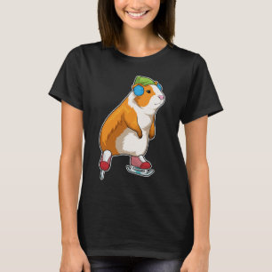Cavia schaatsen IJs schaatsen T-shirt