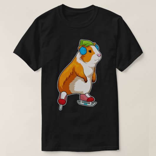 Cavia schaatsen IJs schaatsen T-shirt (Design voorkant)