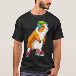 Cavia schaatsen IJs schaatsen T-shirt