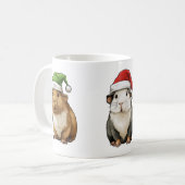 Cavia Schattige in Christmas Vibes Xmas Santa Koffiemok (Voorkant links)