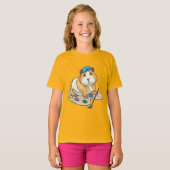 Cavia Schilder Schilderkwast Schilderen T-shirt (Voorkant volledig)