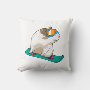 Cavia Snowboarder Snowboard Kussen