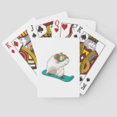 Cavia Snowboarder Snowboard Pokerkaarten (Achterkant)