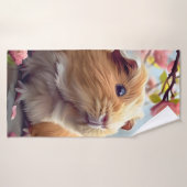 Cavia te midden van lentebloesems badhanddoek (Badhanddoek)