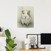 Cavia Tekening - Kunstdruk Poster (Thuiskantoor)