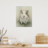 Cavia Tekening - Kunstdruk Poster (Keuken)