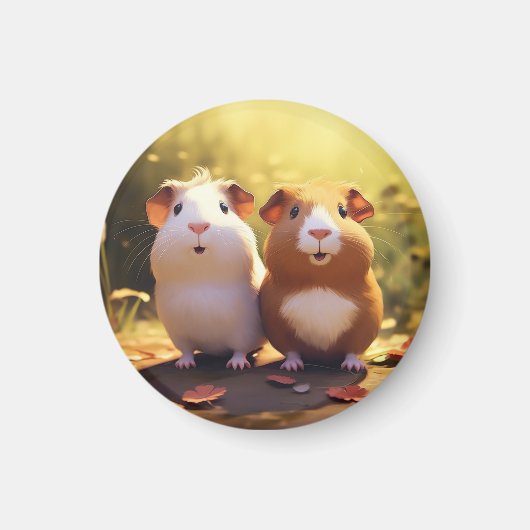 Cavia-thema magneet, schattig . magneet (Voorkant)