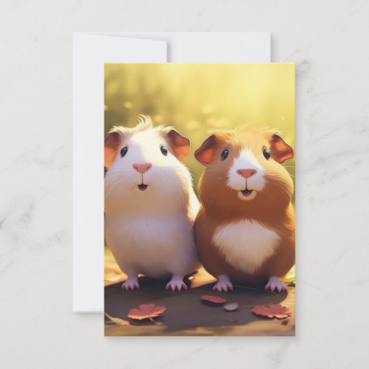 Cavia-thema ontwerp, schattig . bedankkaart (Voorkant)