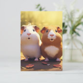 Cavia-thema ontwerp, schattig . bedankkaart (Staand voorkant)