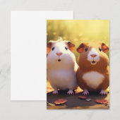 Cavia-thema ontwerp, schattig . bedankkaart (Voorkant / Achterkant)