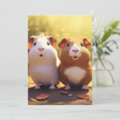 Cavia-thema ontwerp, schattig . kaart (Staand voorkant)