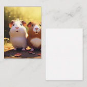Cavia-thema ontwerp, schattig . notitiekaartje (Voorkant / Achterkant)