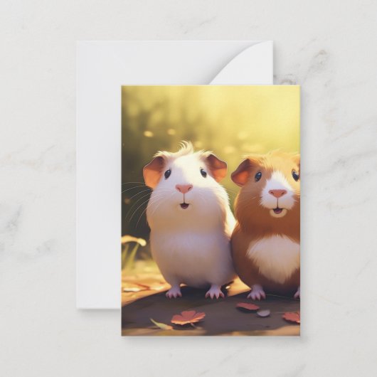 Cavia-thema ontwerp, schattig . notitiekaartje (Voorkant)