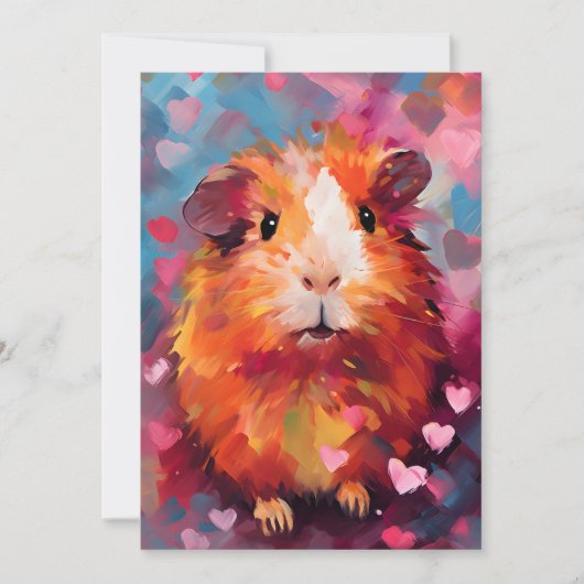 Cavia Valentijnsdag  Feestdagenkaart (Voorkant)