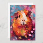 Cavia Valentijnsdag  Feestdagenkaart (Voorkant / Achterkant)