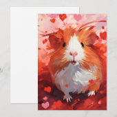 Cavia Valentijnsdag  Feestdagenkaart (Voorkant / Achterkant)