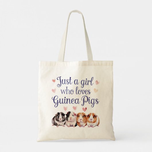 cavia van de Schattigee Waterverf Tote Bag (Achterkant)