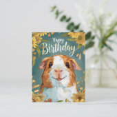 Cavia Verjaardag  Briefkaart (Staand voorkant)